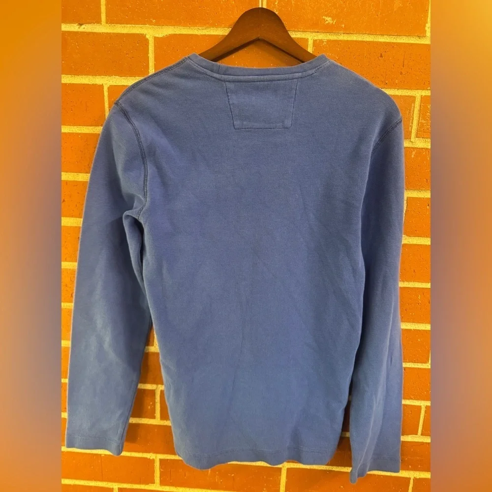 Banana Republic Blue Waffle Knit Long Sleeve Shirt Men’s Small